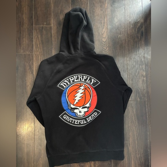 Hyperfly Grateful Dead black hoodie unisex size small adult sweater pullover - Picture 3 of 4